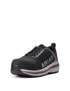 Botas De Trabajo Ariat Outpace Composite Puntera Seguridad Shoe Mujer Gris Moradas | ZEAG50793