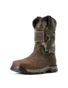 Botas Impermeables Ariat Rebar Flex Patriot Composite Puntera Trabajo Hombre Marrones Oscuro | WHRP82046