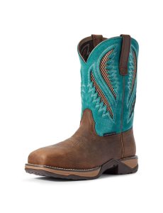 Botas Occidentales Ariat Anthem Venttek Composite Puntera Trabajo Mujer Azul Real Chocolate | YKZO54673