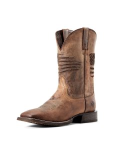 Botas Occidentales Ariat Circuit Patriot Hombre Marrones | XBZM80496