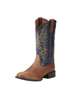 Botas Occidentales Ariat Deporte Horseman Hombre Beige | BORJ19276