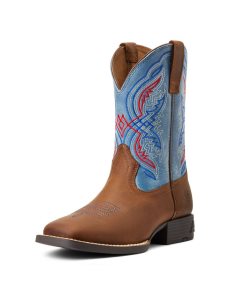 Botas Occidentales Ariat Double Kicker Niños Marrones | GYMQ34876