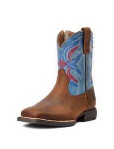 Botas Occidentales Ariat Double Kicker Niños Marrones | HPBM65217