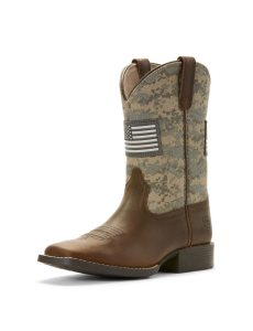 Botas Occidentales Ariat Patriot Niños Marrones | HDTJ40158