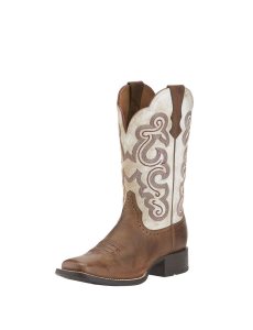 Botas Occidentales Ariat Quickdraw Mujer Beige | IVBL50764