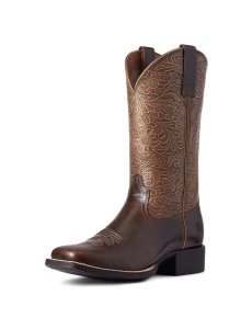 Botas Occidentales Ariat Round Up Anchos Square Puntera Mujer Marrones | ERWK72189