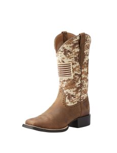 Botas Occidentales Ariat Round Up Patriot Mujer Marrones | KTRM56897