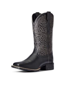 Botas Occidentales Ariat Round Up Remuda Mujer Negras | LHIB76109