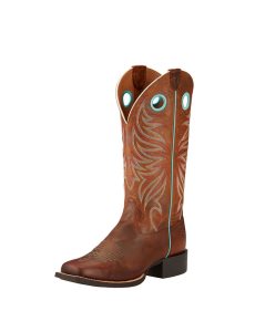 Botas Occidentales Ariat Round Up Ryder Mujer Marrones | UOQB84751