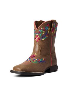 Botas Occidentales Ariat Wild Flower Niños Marrones | KXES59081