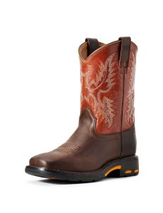 Botas Occidentales Ariat Workhog Anchos Square Puntera Niños Multicolor | BSGQ21874