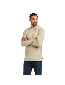 Camisas Ariat FR Baselayer Hombre Kaki | LMYK42381