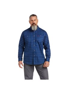 Camisas Ariat FR Vented Trabajo Hombre Azules | NKOY27358