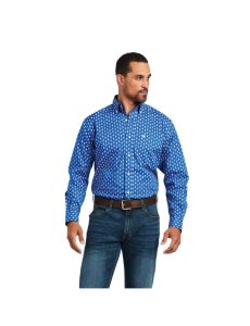 Camisas De Traje Ariat Alan Stretch Classic Fit Hombre Azules | AORQ87461