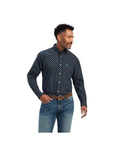 Camisas De Traje Ariat Beckham Classic Fit Hombre Azules Oscuro | SKMX16284