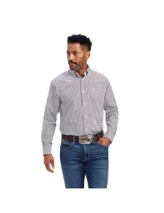 Camisas De Traje Ariat Finleigh Classic Fit Hombre Blancas | RPDH46532