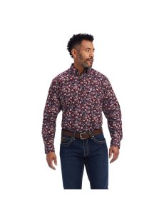 Camisas De Traje Ariat Flannery Classic Fit Hombre Burdeos | QUCO73096