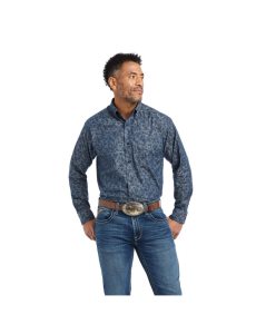 Camisas De Traje Ariat Girard Classic Fit Hombre Azules | VGPD73450