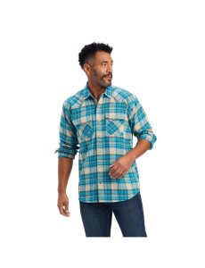 Camisas De Traje Ariat Handley Retro Fit Hombre Turquesa | UZMN12740