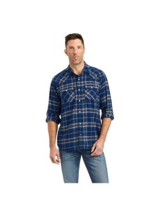 Camisas De Traje Ariat Holcombe Retro Fit Hombre Azules | VRTE81437