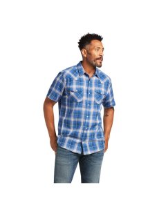 Camisas De Traje Ariat Huck Retro Fit Hombre Azules | THSI67283