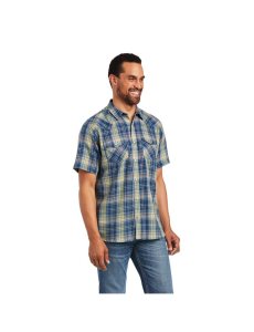 Camisas De Traje Ariat Huey Retro Fit Hombre Verde Claro | CKIM06198