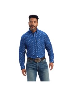 Camisas De Traje Ariat Jai Classic Fit Hombre Azul Real Azules | YAUZ74168