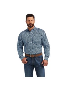 Camisas De Traje Ariat Miguel Classic Fit Hombre Azules | UTDB76419