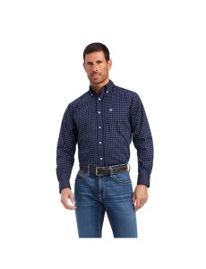 Camisas De Traje Ariat Niko Stretch Fitted Hombre Azules | RUFX87062