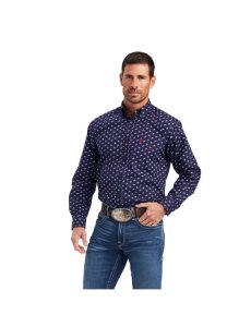 Camisas De Traje Ariat Nosson Classic Fit Hombre Azules | AQGM06754