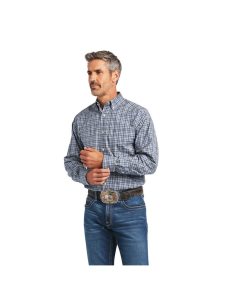 Camisas De Traje Ariat Pro Series Adriel Fitted Hombre Gris Oscuro Azules | NDRV70126