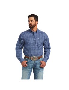 Camisas De Traje Ariat Pro Series Bryson Classic Fit Hombre Gris Oscuro Azules | XAYI07598