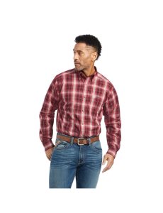 Camisas De Traje Ariat Pro Series Wagner Fitted Hombre Rojas | SKWY63204