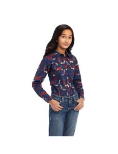 Camisas De Traje Ariat REAL Rose Niños Rosas | FUGX74053