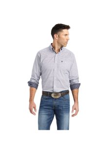 Camisas De Traje Ariat Relentless Savvy Stretch Classic Fit Hombre Blancas | KNOW50746