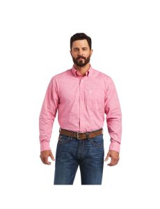 Camisas De Traje Ariat Solid Slub Classic Fit Hombre Rosas Claro | NAWX62548