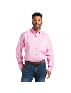 Camisas De Traje Ariat Solid Twill Hombre Rosas | TZBV05361