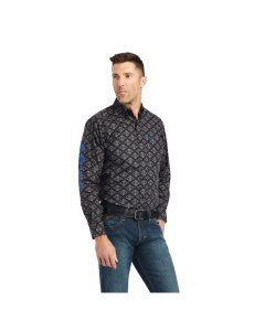 Camisas De Traje Ariat Team Clyde Fitted Hombre Negras | PTRF81306