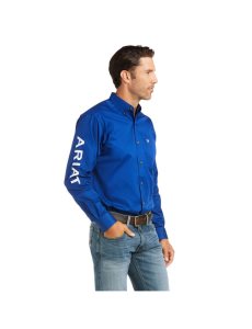 Camisas De Traje Ariat Team Logo Twill Fitted Hombre Blancas | PHNS61387