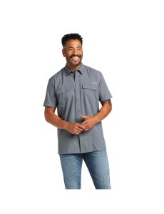 Camisas De Traje Ariat VentTEK Outbound Fitted Hombre Gris Oscuro | IYDV51276