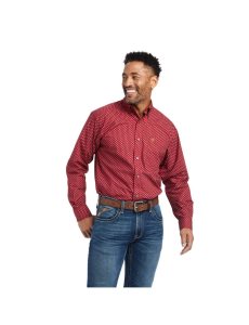 Camisas De Traje Ariat Wilcott Classic Fit Hombre Rojas | HOEL59324