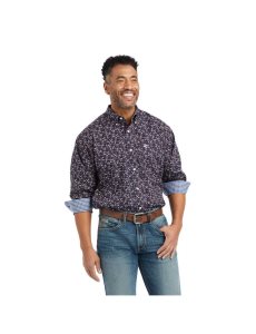 Camisas De Traje Ariat Wrinkle Free Elliott Classic Fit Hombre Negras | CJZE58613