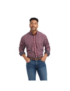 Camisas De Traje Ariat Wrinkle Free Emilio Classic Fit Hombre Rojas | YUVA52940