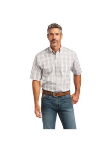 Camisas De Traje Ariat Wrinkle Free Evander Classic Fit Hombre Blancas | AQWZ57243