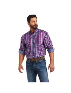 Camisas De Traje Ariat Wrinkle Free Siddharth Classic Fit Hombre Azules | BRUQ82704