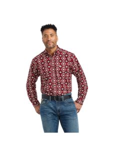 Camisas De Traje Ariat Wylie Classic Fit Hombre Rojas | RBOT59673