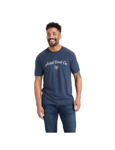 Camiseta Ariat Categoria Crest Hombre Azul Marino | DHRT96832