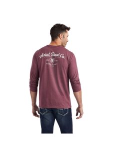 Camiseta Ariat Categoria Crest Hombre Burdeos | LJDX07893