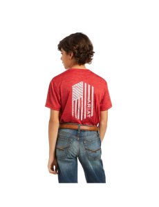 Camiseta Ariat Charger Vertical Flag Tee Niños Multicolor | EYIM26085