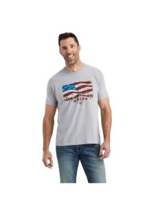 Camiseta Ariat Flagscape Hombre Multicolor | ZDRG62140